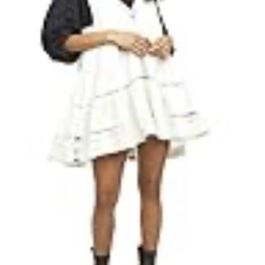 Free People Sunspray denim mini Sunsky wash indigo LG